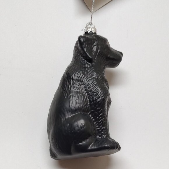 Black Lab Labrador Dog Pet Glass Ornament Animal - Picture 2 of 3